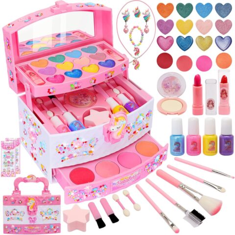 Toys for Girls,Washable Real Kids-Makeup-Kit-fo